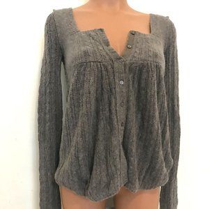 Abercrombie & Fitch Babydoll Grey Cardigan Sweater